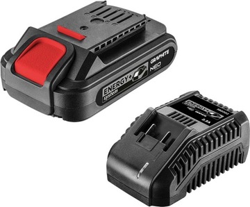 Литий-ионный графитовый аккумулятор 2 Ач, 18 В, мощный для шлифовальной машины + зарядное устройство Energy +