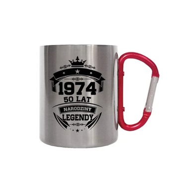 1974 Narodziny legendy 50 lat PREZENT NA 50te URODZINY KUBEK METALOWY 50tka
