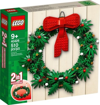 Zestaw klocków Lego 40426 Bożonarodzeniowy wieniec 2w1 Super prezent!