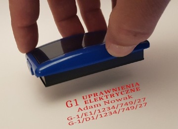 PIECZĄTKA elektryka uprawnienia elektryczne SEP - PROJEKT GRATIS