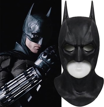 MASKA LATEKSOWA BATMANA MROCZNY RYCERZ HALLOWEENOWY COSPLAY SUPERBOHATER
