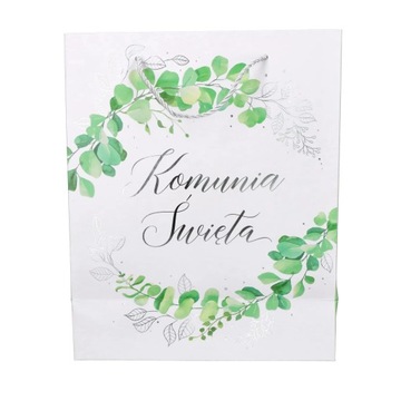 Подарочный пакет ко Святому Причастию, серебро, 32х26см.