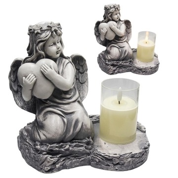 СЕРАЯ ГИПСОВАЯ ФИГУРКА ГРОБНИЦЫ СВЕТОДИОДНАЯ ЛАМПА 3XAAA