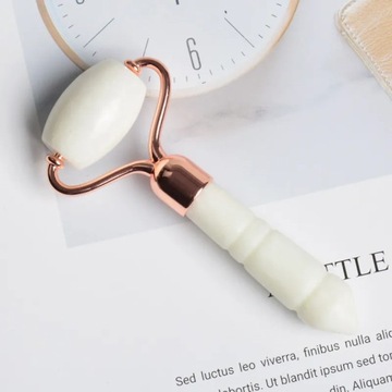 Small White Jade Roller Facial Beauty Device Facial Massage Lifting Roller