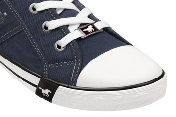 Kultowe Trampki MUSTANG 1099-310-800 r.39 Granatowe Jeans Denim Półtrampki