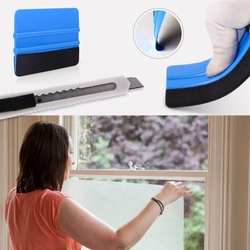 FOLIA MATOWA NA SZYBĘ MLECZNA MROŻONA 300X60CM SZRONIONA NA BALKON OKNA