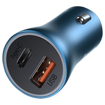 БЛОК ПИТАНИЯ АВТОМОБИЛЬНОГО ЗАРЯДНОГО УСТРОЙСТВА BASEUS 1X USB-C USB-A QC 4.0 PD 40 Вт