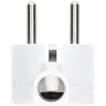 Вилка плоская угловая с заземлением Uni-Schuko 16А белая