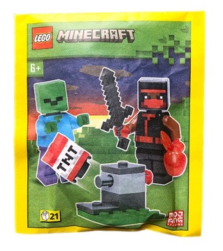 LEGO Minecraft Minifigure Polybag - Ninja, Zombie and TNT Launcher #662304