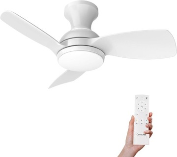 LAMPA LED SUFITOWA WENTYLATOR Z PILOTEM 4 PRĘDKOŚCI 3000/4500/6000K