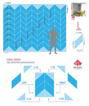 МЯГКИЕ ПАНЕЛИ «ЕЛОЧКА» 40 см РАЗМЕР L