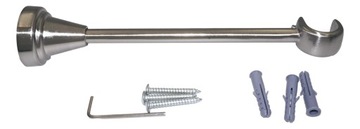 Wspornik ścienny karnisz pojedynczy I 19mm nikiel