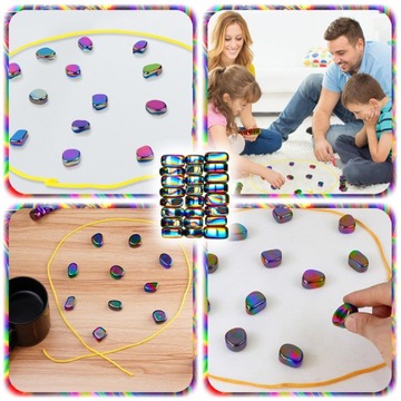 KAMIENIE MAGNETYCZNE MAGNETYCZNA GRA W SZACHY STRATEGICZNA KOLOROWE 20 SZT