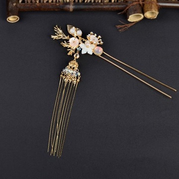 2 древние китайские заколки для волос с подвеской, классические костюмы Хань, с