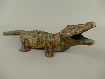 KROKODYL - ŻELIWNA FIGURA - ŻELIWO FIGURKA OGRÓD