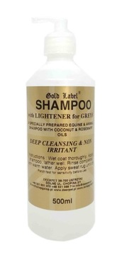 SZAMPON DLA JASNYCH ORAZ SIWYCH KONI 500ml GOLD