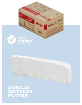Płytki ścienne Stegu, cegła gipsowa biała 0.6m2 kamień dekoracyjny Loft 1