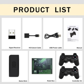 ТЕЛЕВИЗИОННАЯ КОНСОЛЬ 4K ИГРОВАЯ РЕТРО + 2 ПАКЕТА + 10 000 ИГР НА SD-карте емкостью 64 ГБ