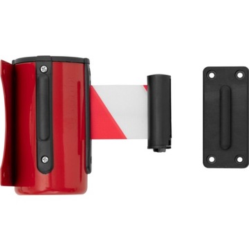 Лента разделительная в металлической стеновой кассете, 2 м, белая и красная.