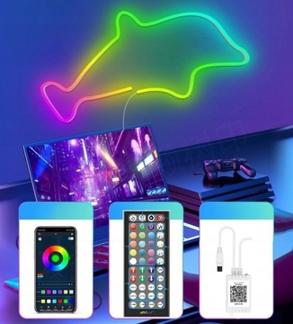 НЕОНОВАЯ СВЕТОДИОДНАЯ ЛЕНТА 3M 5050 RGB WIFI ПРИЛОЖЕНИЕ TUYA ДИСТАНЦИОННОЕ УПРАВЛЕНИЕ ВОДОНЕПРОНИЦАЕМАЯ ЛЕНТА 12V