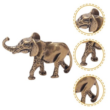 МАЛЕНЬКИЕ ФИГУРКИ СЛОНОВ, ОКРАШЕННЫЕ ИЗ ЛАТУНИ