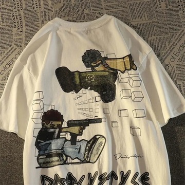 European and American tide brand hiphop hip-hop niche cartoon printing