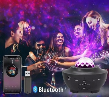 ЗВЕЗДА СВЕТОДИОДНЫЕ ЗВЕЗДЫ ПРОЕКТОР BLUETOOTH НОЧНАЯ ЛАМПА