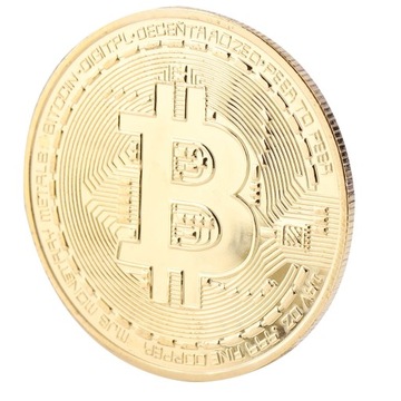 Bit Coin Moneta pamiątkowa Pozłacana żelazna pamiątka Prezent AC