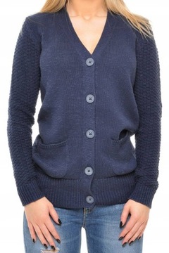 WRANGLER sweter NAVY knitted RP LONG CARDIGAN S 36