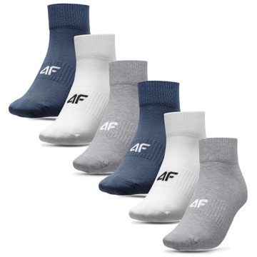 Pánske ponožky 4F Bavlnené Ponožky Premium Unisex Športové 6-PAK