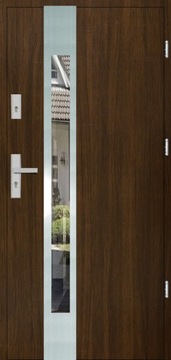 POLSKIE DRZWI ZEWNETRZNE WEJŚCIOWE INOX 4 72MM 80CM UD 1,3