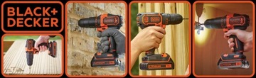 Black Decker Ударная дрель 18 В BDCHD18K1B2 2x 2 Ач + зарядное устройство