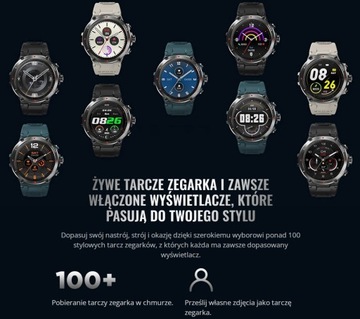 SMARTWATCH ZEBLAZE STRATOS AMOLED ПОЛЬСКОЕ МЕНЮ GPS