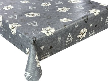 Cerata Obrus Ceratowy Kwiaty Grafit 220x140 cm