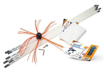 2 ЩЕТКИ ДЛЯ ЧИСТКИ ДЫМОХОДОВ ДЛЯ ДРЕЛ НАБОР TAJFUN 8 М