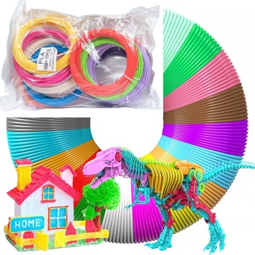 WKŁADY DŁUGOPIS 3D PEN 100m MIX KOLORÓW FILAMENT