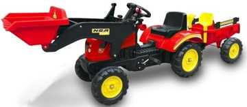 Traktor na pedały z przyczepą i ładowaczem 167 cm