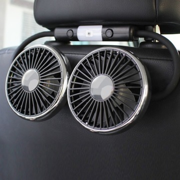 WENTYLATOR SAMOCHODOWY USB PRZENOŚNY SKUTECZNE CHŁODZENIE W PODRÓŻY