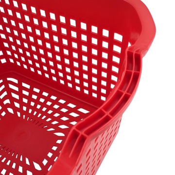 КОРЗИНА БЫТОВАЯ АЖУРНАЯ САДОВАЯ 40Л КРАСНЫЙ ПЛАСТИК