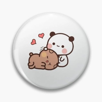 Panda Bear, bubu and dudu hugs love brooches Bag C