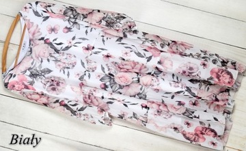 515 ZWIEWNA LEKKA SUKIENKA SZYFON KWIATY XXL/XL