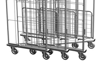 СКЛАДСКИЙ ГРУЗОВИК 500 кг ПРОЧНЫЕ КОНТЕЙНЕРНЫЕ КОЛЕСА 800x605x1810 СКЛАДНЫЕ ПОЛЯРНЫЕ