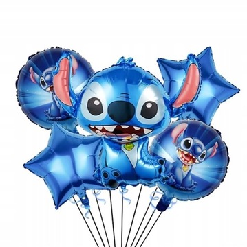 ZESTAW FOLIOWYCH BALONÓW LILO I STICH DEKORACJA URODZINOWA