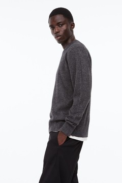 H&M ESSENTIALS wełniany sweter regular fit XL