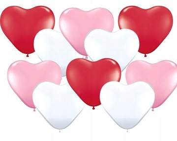 БЕЛЫЕ ШАРЫ СЕРДЦЕ 10ШТ К ДНЮ ВАЛЕНТИНА свадьба