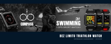 SMARTWATCH НОСИТЬ СПОРТИВНЫЙ ДИЗАЙН ТРИАТЛОН GPS