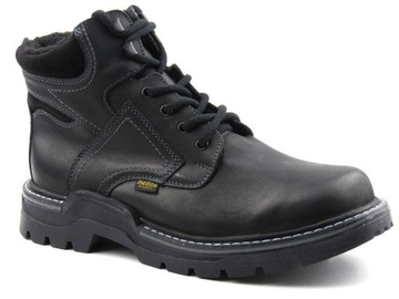 Buty męskie zima Helios ciepłe trapery czarne r.44