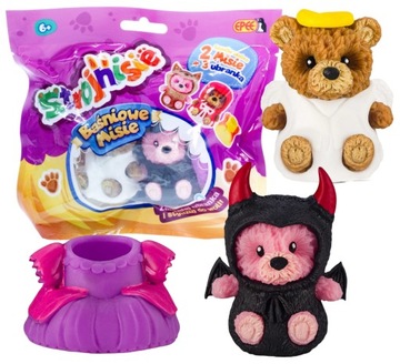 STROJNISIE BAŚNIOWE MISIE 2-PACK ANIOŁEK DIABEŁEK + FIOLETOWA SUKIENKA EPEE