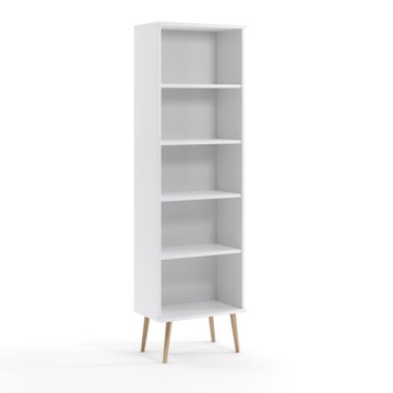 Regał stojący MALIBO 180 cm 5 półek biały mat