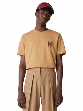 TOMMY HILFIGER KOSZULKA MĘSKA T-SHIRT BRĄZOWA r.M